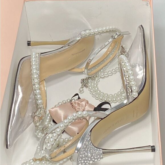 Mach & Mach Diamond Of Elizabeth PVC Embellished High-Heel Pumps size 38.5 - Picture 11 of 14